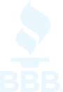 Better Business Bureau (BBB) logo, featuring a stylized torch above the letters BBB.